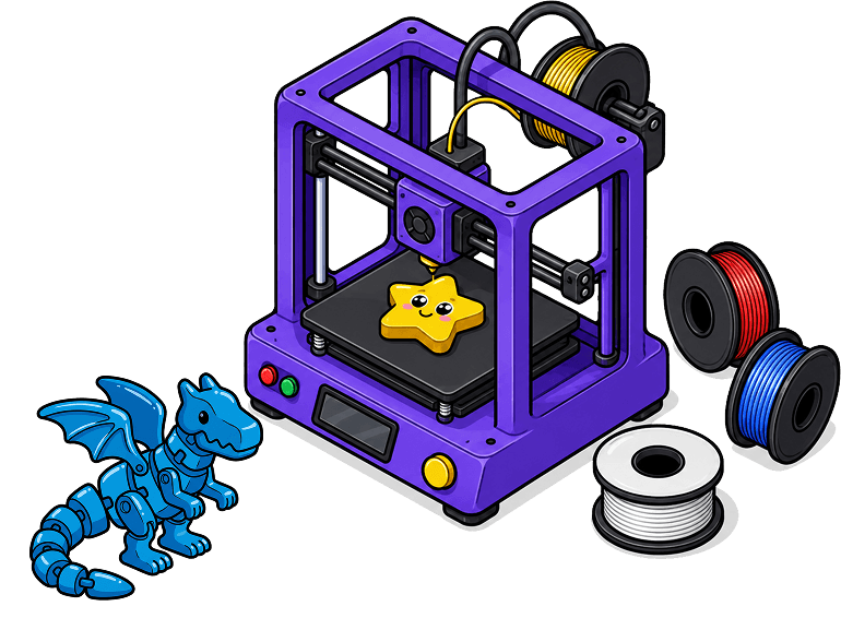Impressora 3D produzindo